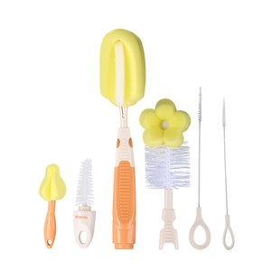 波咯咯宝宝海绵奶嘴刷洗奶瓶刷婴儿奶瓶清洁刷套装吸管刷（U先）