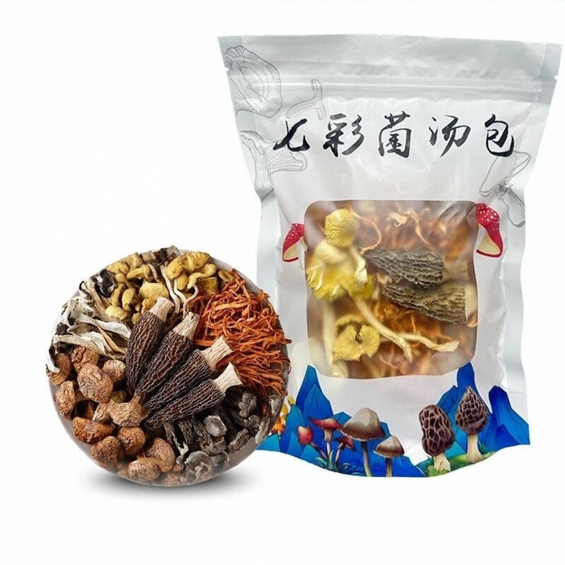 七彩菌汤包云南野生菌菇干货养生煲汤食材营养搭配组合汤料包松茸