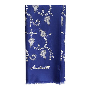 AiurtRuutti克什米尔满绣纯山羊绒披肩 雪域老钱藤蔓刺绣外搭围巾