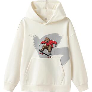 巴拉巴拉童装男童长袖卫衣儿童打底衫2026新春秋装连帽宝宝上衣潮