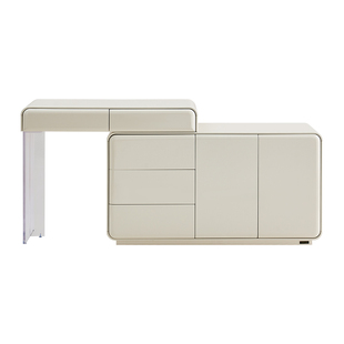 政府补贴全友家居2025新款化妆桌梳妆台斗柜一体轻奢高级转角书桌