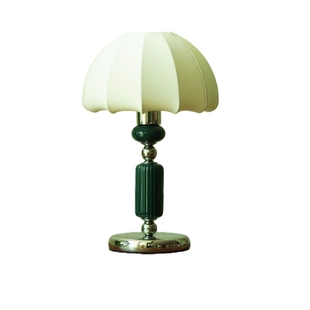 意大利设计师中古风复古法式卧室书房绿色陶瓷床头灯高级氛围台灯