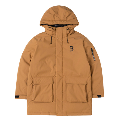 MLB官方男女情侣装25冬冬新款加厚保暖连帽中长款休闲运动羽绒服