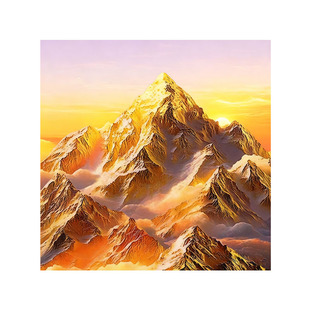 手绘油画金山画现代客厅餐厅装饰画高级感靠山图入户玄关肌理挂画