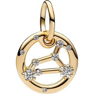 Pandora潘多拉十二星座吊饰14k镀金摩羯座生辰DIY情侣礼物