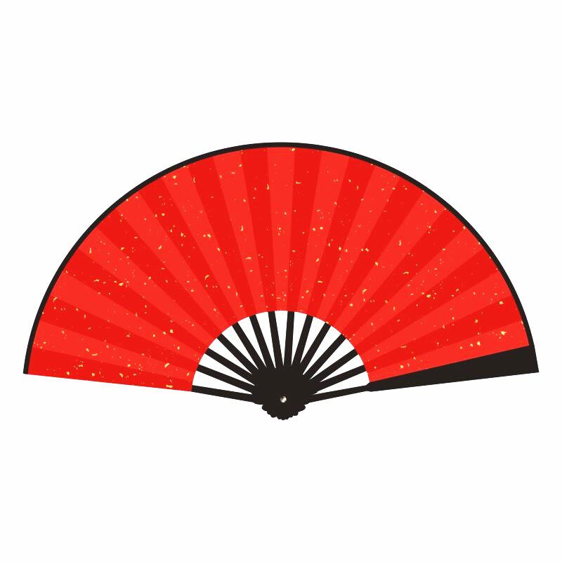 复古风纯色手工涂鸦毛笔绘画折扇绢布空白表演道具扇子