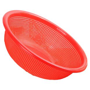 大号沥水篮圆形加厚塑料筐滤水筛细孔米篓食堂淘米篮家用洗菜篮子