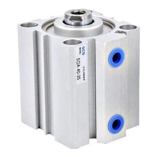 薄型气缸微型小型sda32/40/50/63/20/25迷你气动方形汽缸可调行程
