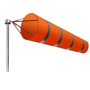 耐用型气象风向袋布袋风向标油气化工企业风袋风筒橙白反光屋顶