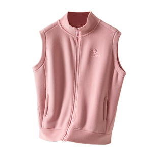 奥利绒马甲女新款2025秋冬款加绒背心无袖保暖坎肩外穿妈妈抓绒衣