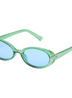 VNTG蓝绿拼色椭圆形墨镜