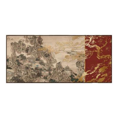 客厅餐厅背景墙新中式挂画