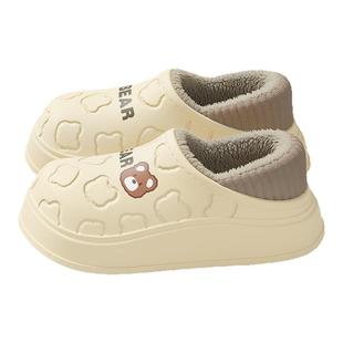 孕妇专用棉拖鞋女款秋冬季2025新款室内家居防滑包跟月子毛绒棉拖