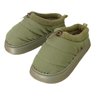 细细条 休闲简约棉拖鞋室内外穿情侣加绒软底百搭男女束口懒人拖