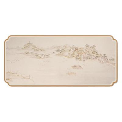 书画毛毡90×40厘米彩绘羊毛画毡书画毯文房四宝姑苏石桥江景山景图