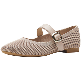 Nine West/玖熙低跟浅口单鞋2025春新款玛丽珍鞋圆头优雅秀气女鞋