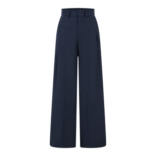 MosesQueen魔西女王亚麻阔腿裤女夏季薄款休闲西装裤直筒棉麻裤子