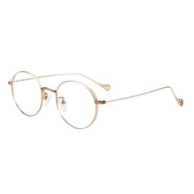 目戏高度数眼镜框女钛合金镜腿