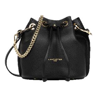 Lancaster兰卡斯特 AlbaDouble系列牛皮抽绳单肩斜挎水桶包小号