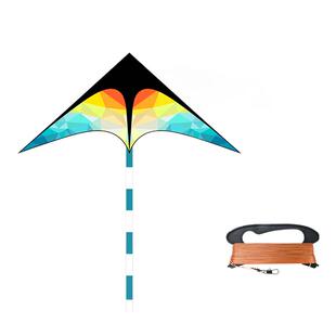 2026年大型新款草原三角带线轮战机风筝潍坊风筝成人专用微风易飞