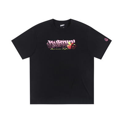 BURNIN*像素水果横排logo短袖T恤纯棉男女同款2026年夏季新款上衣