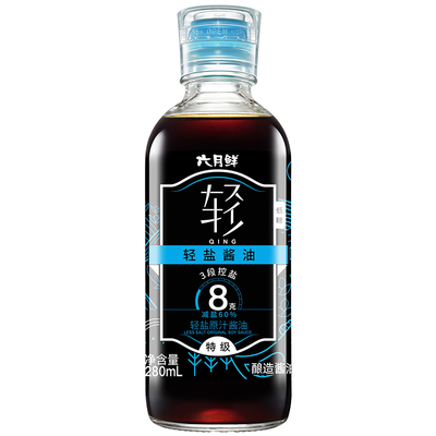 六月鲜8克轻盐特级酱油280mL