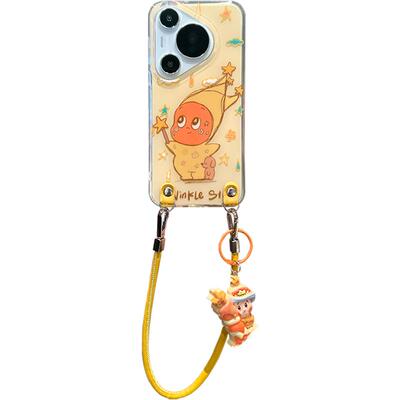 卡巴顿 适用华为pura80pro+手机壳新款mate70pro星星人pura70带斜挎可背带挂绳挂饰mate60pro可爱p80高级感套