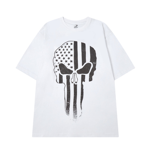 gasp夏季美式健身健美训练骷髅短袖纯棉宽松运动休闲大码半袖T恤