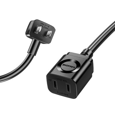 山泽电源延长线2孔监控空调插头