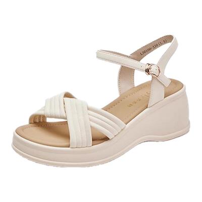 香香莉商场同款正品松糕厚底凉鞋