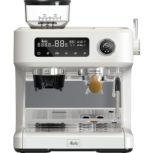 Melitta/美乐家M1意式半自动咖啡机研磨一体小型打奶泡家用办公