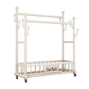 晾衣架落地卧室挂衣架室内简易衣架阳台加粗加厚可移动衣服收纳架