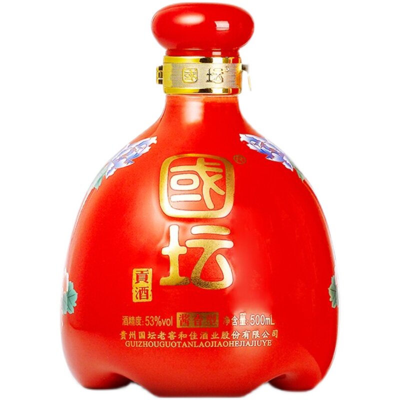 国坛贡酒500ml53度红牡丹国风