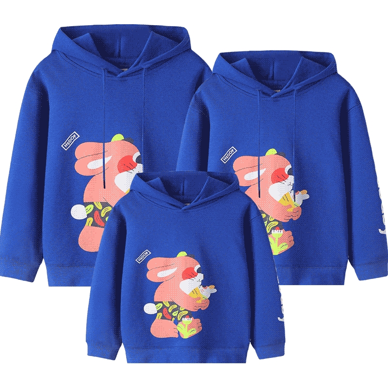 Goodbaby好孩子童装亲子装春季新款潮母女装一家三口时尚连帽卫衣