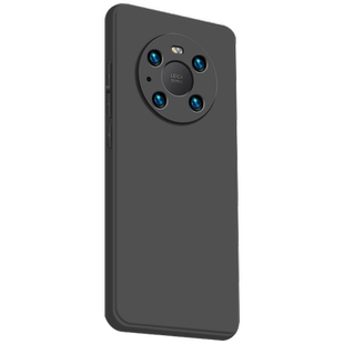 适用于华为mate40手机壳mate40pro新款液态硅胶mate40pro+全包防摔直边纯色软壳mate40e男女简约石墨黑保护套