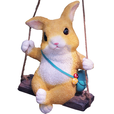 创意动物可爱卡通小兔子秋千庭院