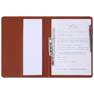 a4纸收纳商务红色文件夹皮质资料夹呈阅夹板演讲朗诵稿夹协议签约夹子双夹合同签字仪式本八角签约本皮面定制