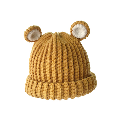 呵哈手工diy毛线团编织宝宝帽子