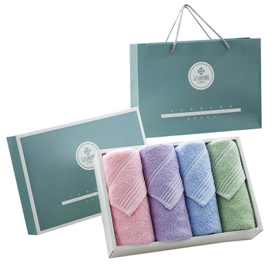 洁丽雅4条装婚庆节日吸水洗脸巾