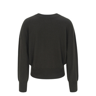 OCTOBER SECOND韩国小众设计师品牌圆领宽松羊毛针织衫女休闲百搭