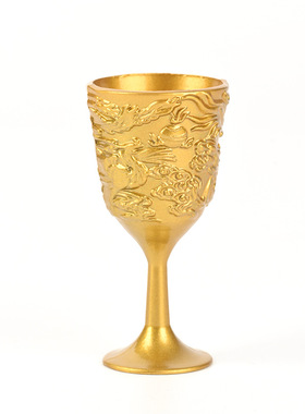 合金浮雕龙凤酒杯老式小酒盅高脚