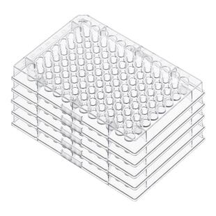 精玻科研精选实验室96孔塑料酶标板PP材质耐用耐腐蚀耐高温8连12连酶标条100条/包可拆带盖实验耗材整箱速发