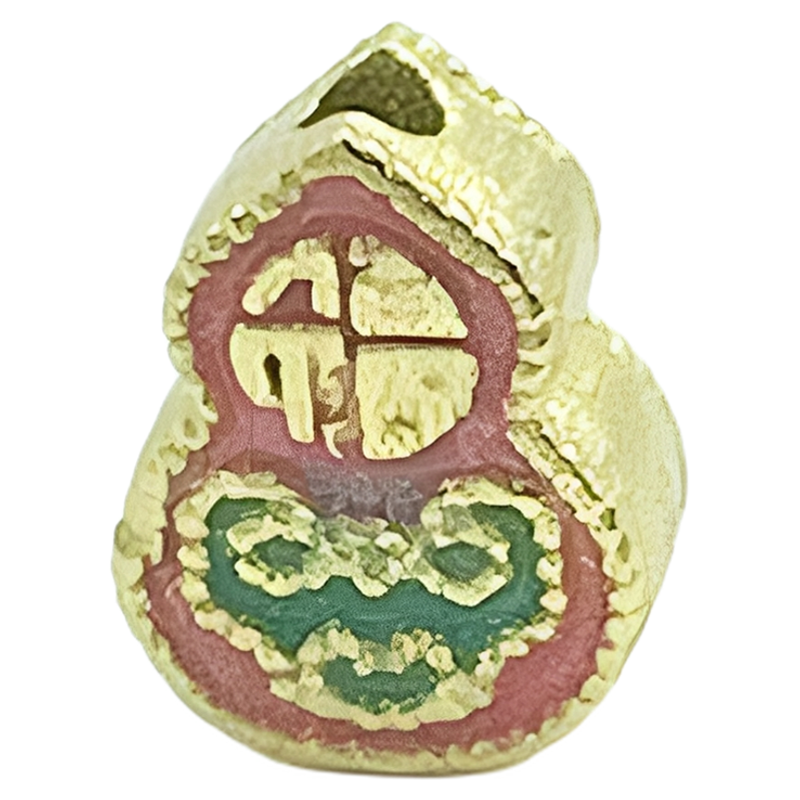 银镀金烧蓝隔珠福字葫芦转运珠