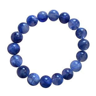 天然原石蓝晶石手链单圈手串共生矿物蓝绿色水晶情侣款饰品礼物女