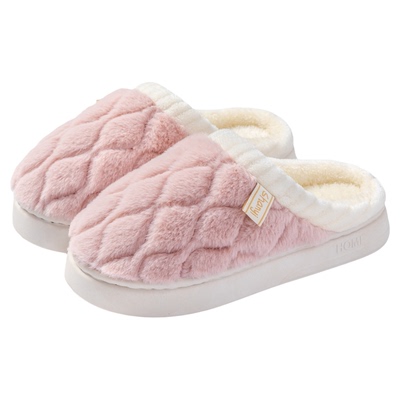 买一送一棉拖鞋女2025居家室内家居冬季保暖冬室内家用情侣拖鞋男