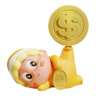 转大钱招财玄关桌面寓意摆件高级感小众公仔电视柜装饰品生日礼物