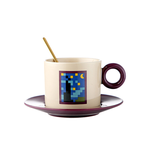 JOJO'S L. PD·Rubik·杯具高颜值咖啡杯碟套装ins风家用 |魔方