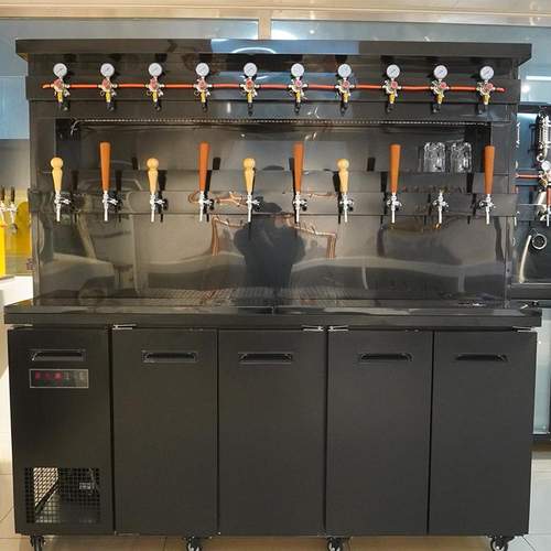 批发精酿扎啤酒墙打酒器风冷水冷啤酒机售酒机整体定制酒墙设备