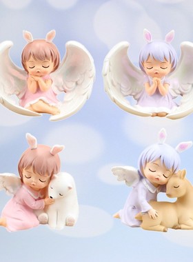 新品 网红少女心天使安妮烘焙蛋糕装饰摆件女生卧室儿童房家居装