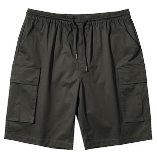 爸爸夏装裤子中老年人男装短裤中年老爸宽松工装裤爷爷休闲五分裤